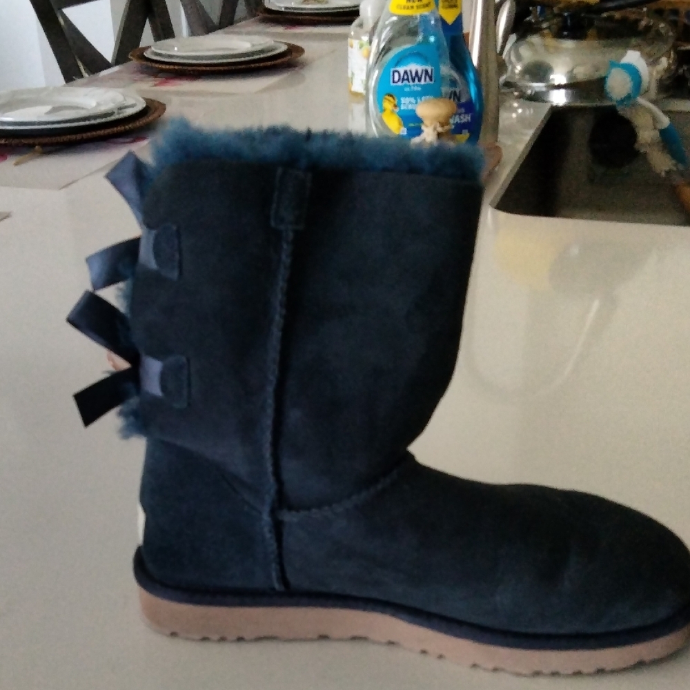 UGG Blue Winter Boots with Sheepskin Lining - Picture 5 of 5